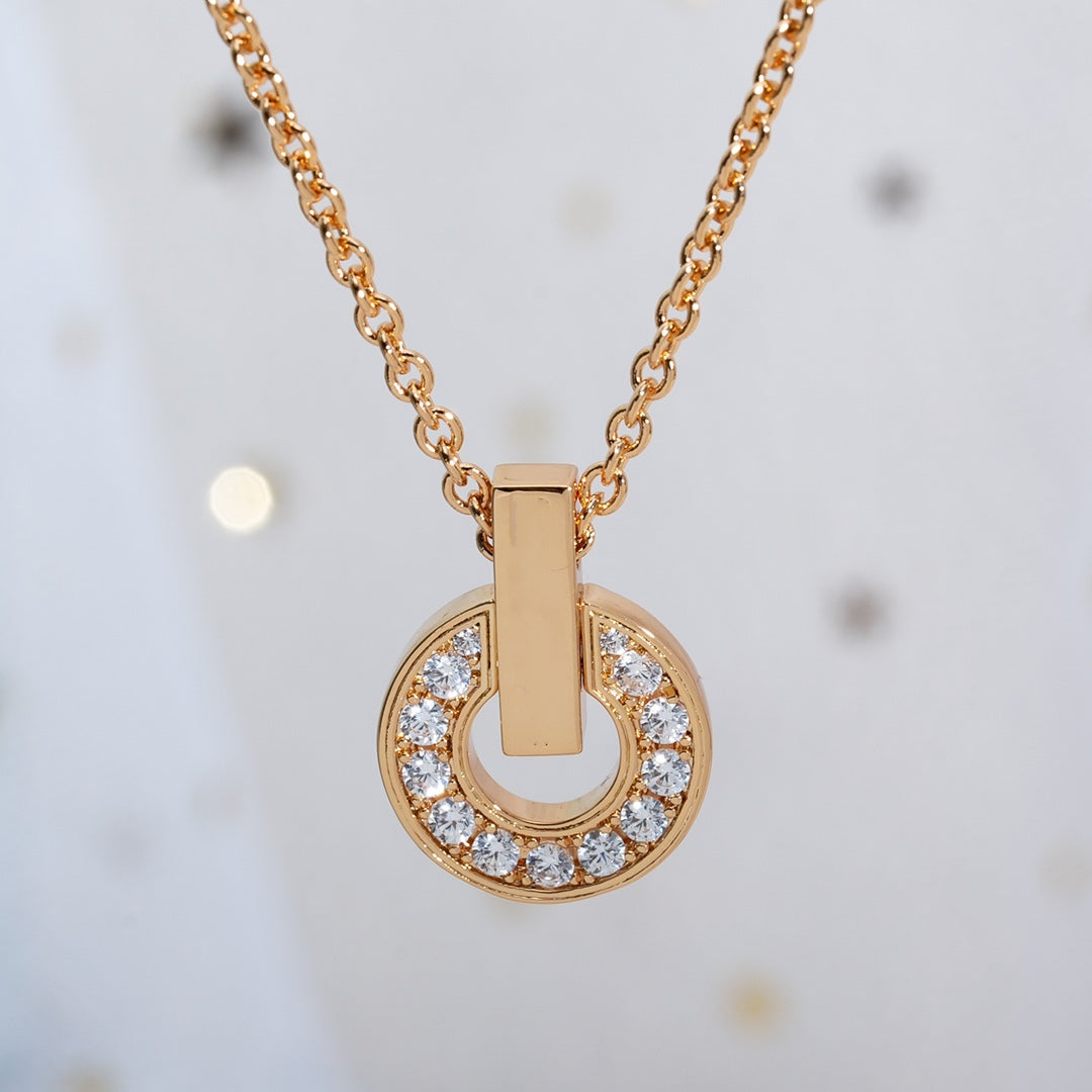 [ELAN LUXE]GARI NECKLACE PINK GOLD DIAMOND