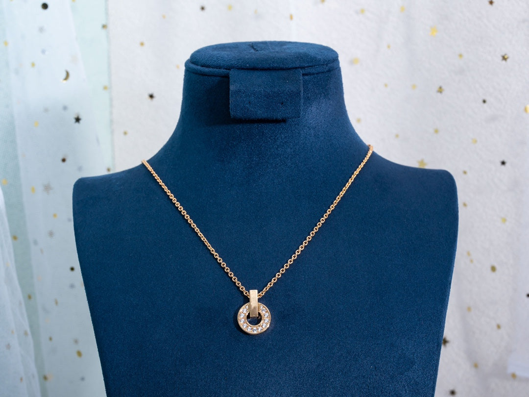 [ELAN LUXE]GARI NECKLACE PINK GOLD DIAMOND