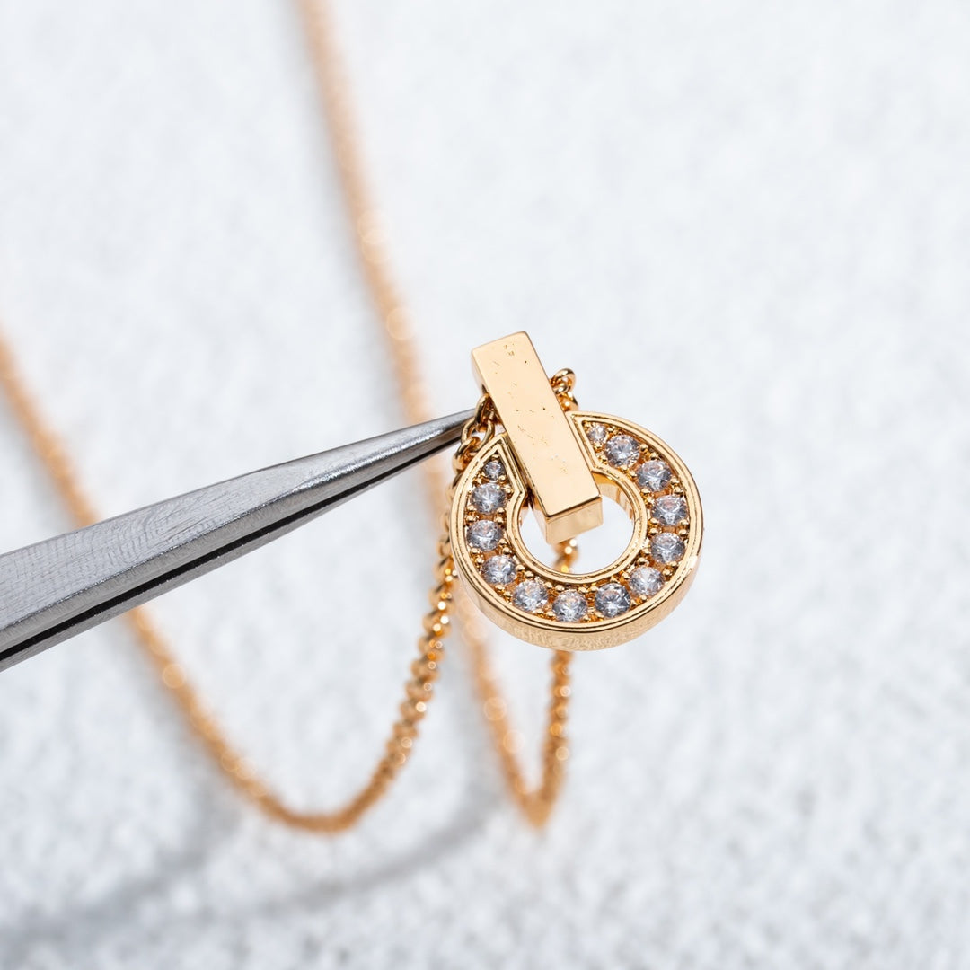 [ELAN LUXE]GARI NECKLACE PINK GOLD DIAMOND
