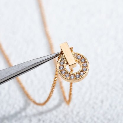 [ELAN LUXE]GARI NECKLACE PINK GOLD DIAMOND