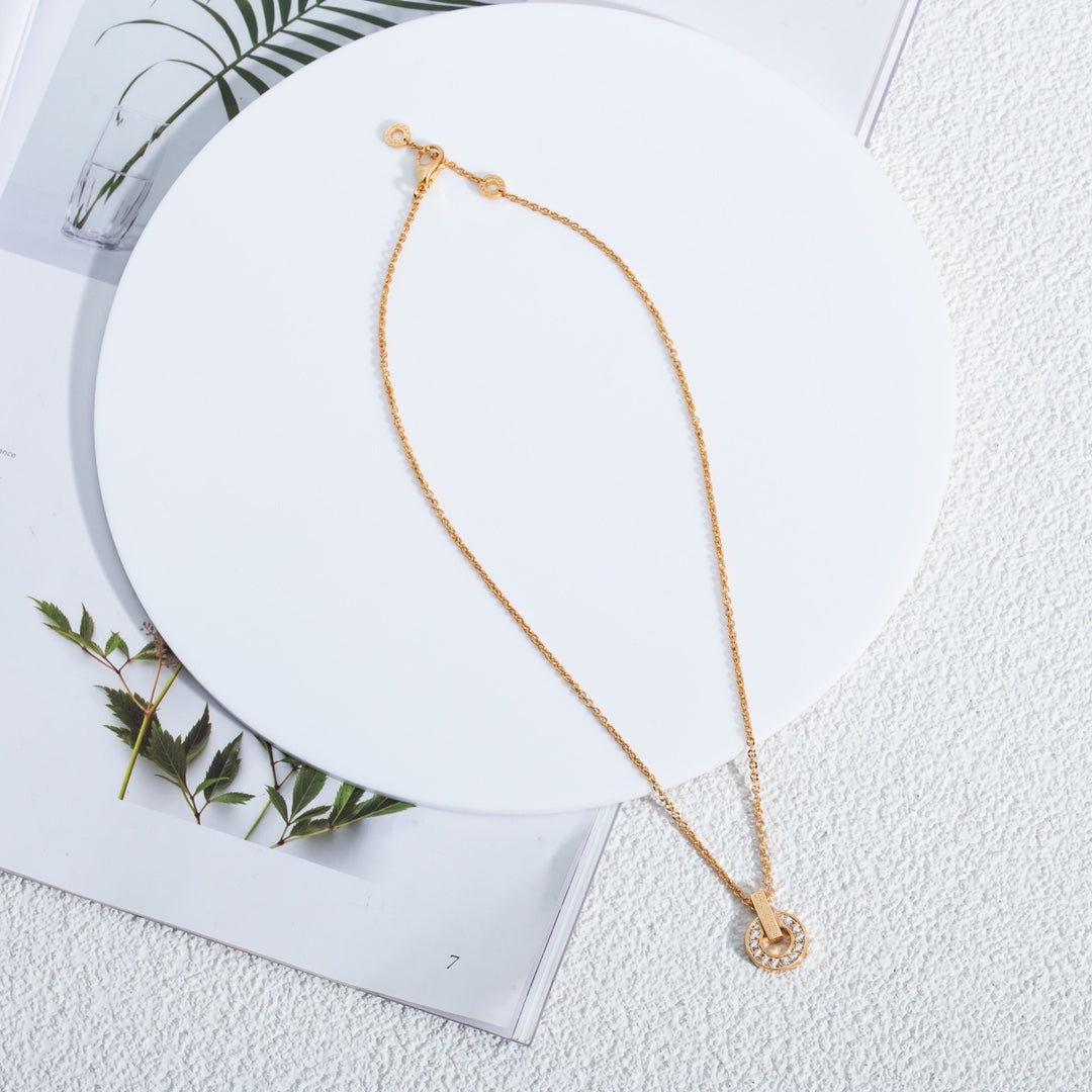 [ELAN LUXE]GARI NECKLACE PINK GOLD DIAMOND