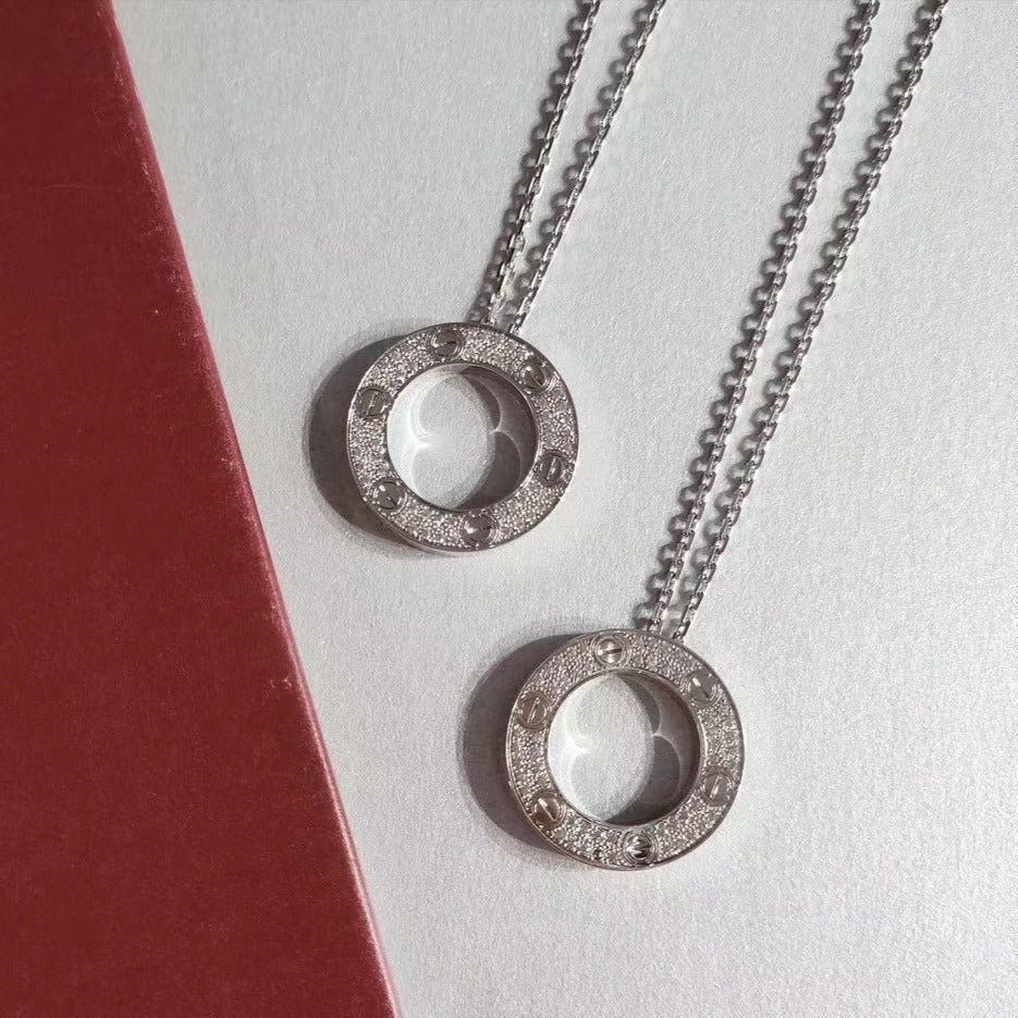 [ELAN LUXE]LOVE NECKLACE ADJUSTABLE SILVER