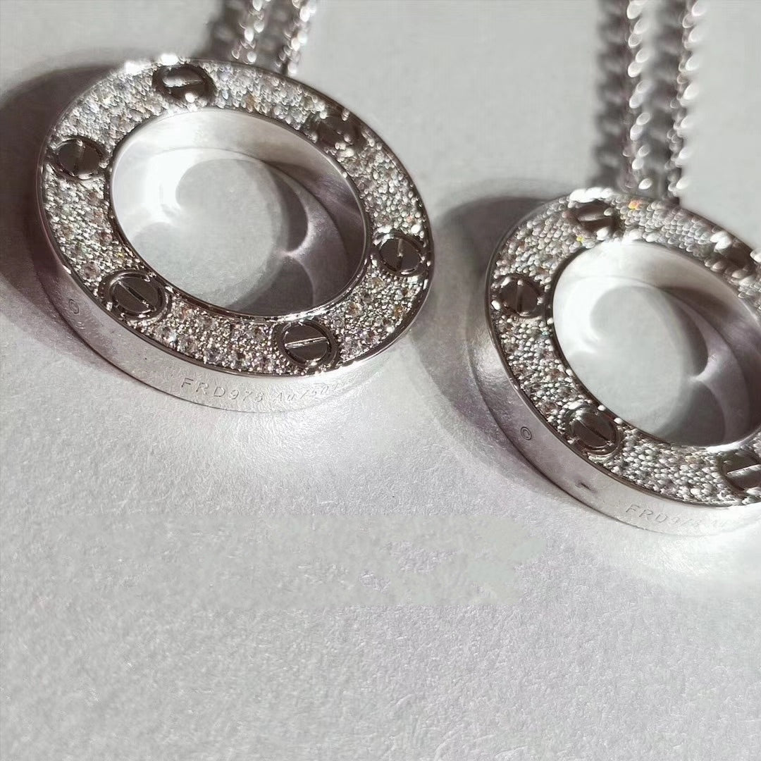 [ELAN LUXE]LOVE NECKLACE ADJUSTABLE SILVER
