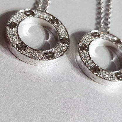 [ELAN LUXE]LOVE NECKLACE ADJUSTABLE SILVER