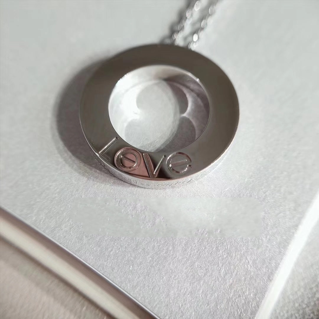 [ELAN LUXE]LOVE NECKLACE ADJUSTABLE SILVER