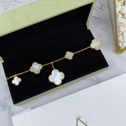[ELAN LUXE]MAGIC CLOVER MOP GOLD BRACELET 5 MOTIFS
