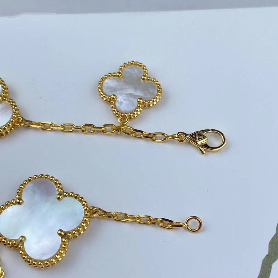 [ELAN LUXE]MAGIC CLOVER MOP GOLD BRACELET 5 MOTIFS
