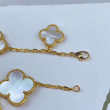 [ELAN LUXE]MAGIC CLOVER MOP GOLD BRACELET 5 MOTIFS
