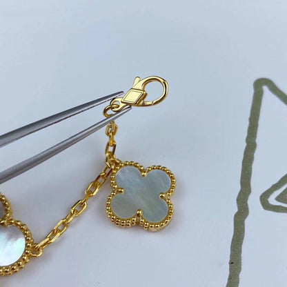 [ELAN LUXE]MAGIC CLOVER MOP GOLD BRACELET 5 MOTIFS