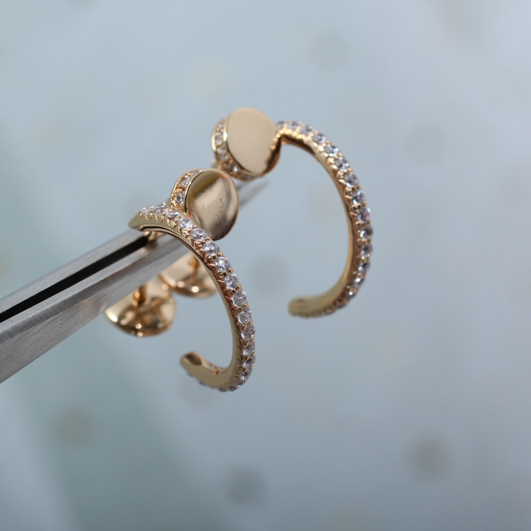 [ELAN LUXE]JUSTE EARRINGS 12.75MM PINK GOLD DIAMOND