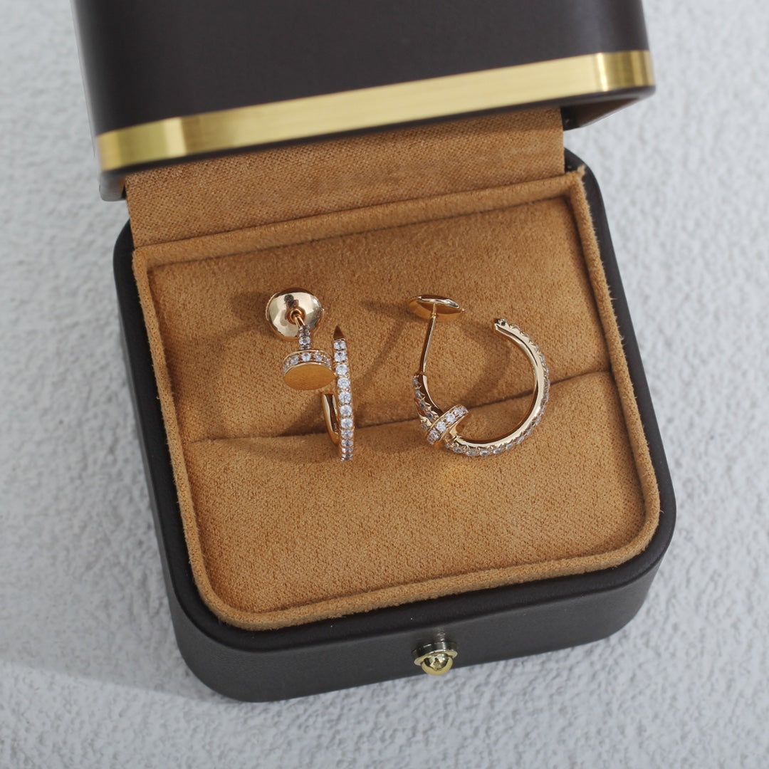 [ELAN LUXE]JUSTE EARRINGS 12.75MM PINK GOLD DIAMOND