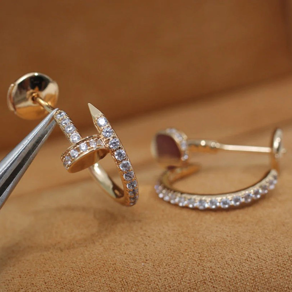 [ELAN LUXE]JUSTE FULL DIAMOND SMALL EARRINGS