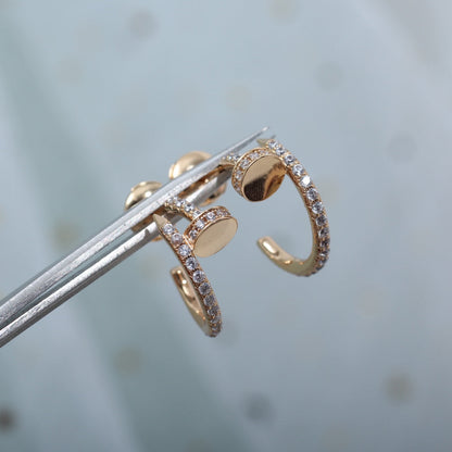 [ELAN LUXE]JUSTE EARRINGS 12.75MM PINK GOLD DIAMOND