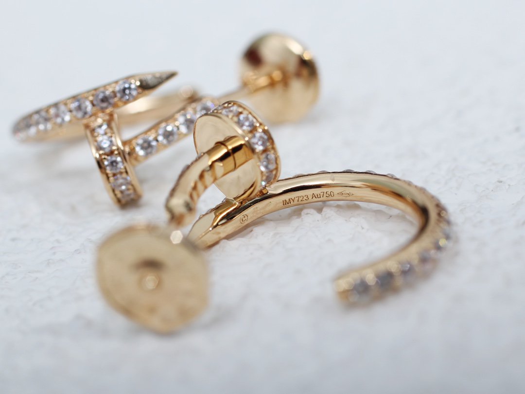 [ELAN LUXE]JUSTE EARRINGS 12.75MM PINK GOLD DIAMOND