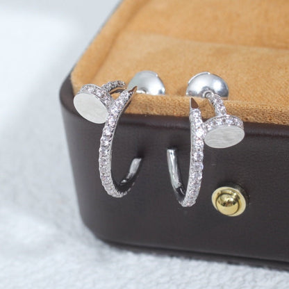 [ELAN LUXE]JUSTE EARRINGS 12.75MM SILVER DIAMOND