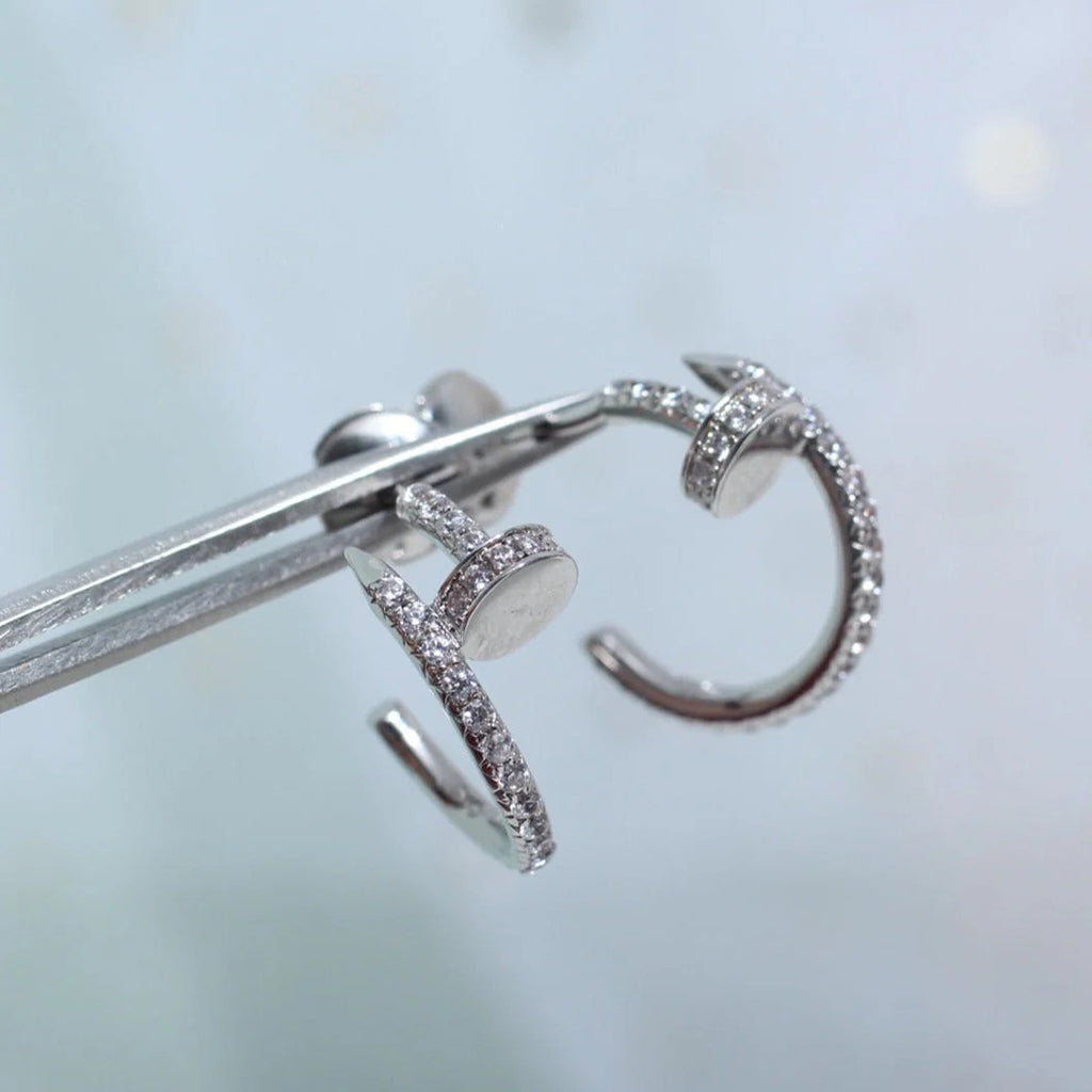 [ELAN LUXE]JUSTE FULL DIAMOND SMALL EARRINGS