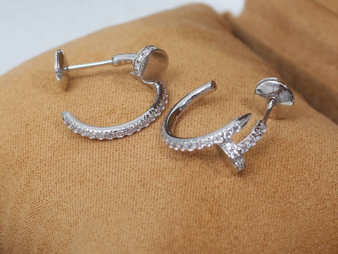 [ELAN LUXE]JUSTE EARRINGS 12.75MM SILVER DIAMOND