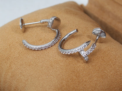 [ELAN LUXE]JUSTE EARRINGS 12.75MM SILVER DIAMOND