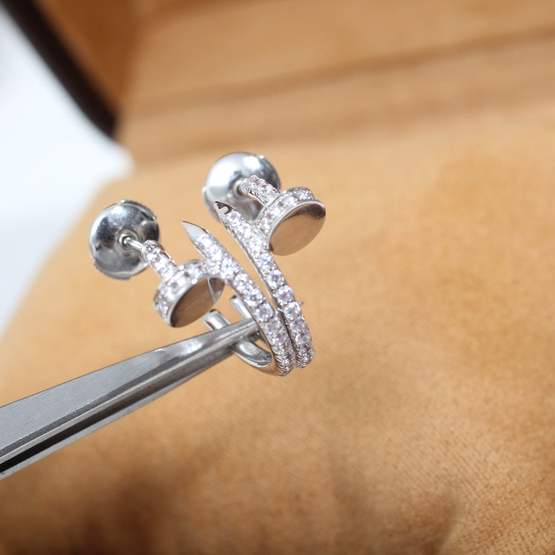 [ELAN LUXE]JUSTE EARRINGS 12.75MM SILVER DIAMOND