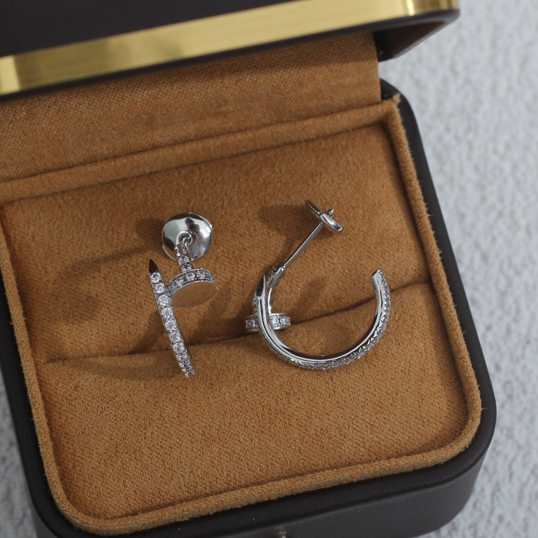 [ELAN LUXE]JUSTE EARRINGS 12.75MM SILVER DIAMOND
