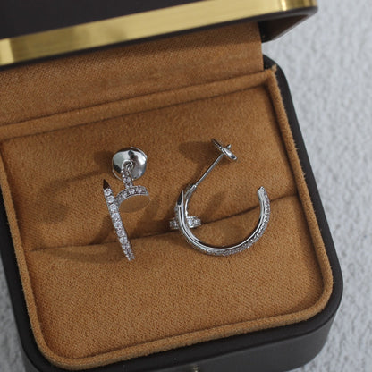 [ELAN LUXE]JUSTE EARRINGS 12.75MM SILVER DIAMOND
