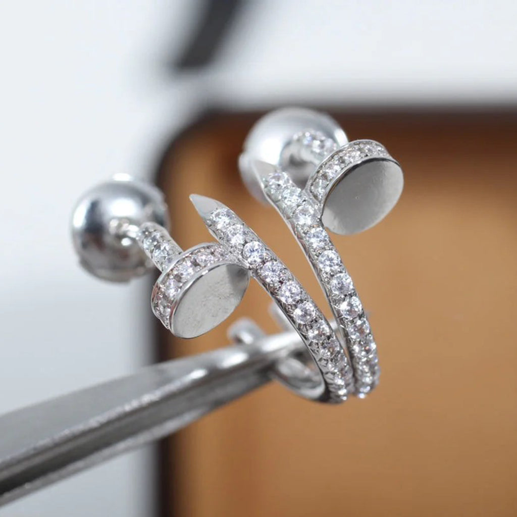 [ELAN LUXE]JUSTE FULL DIAMOND SMALL EARRINGS