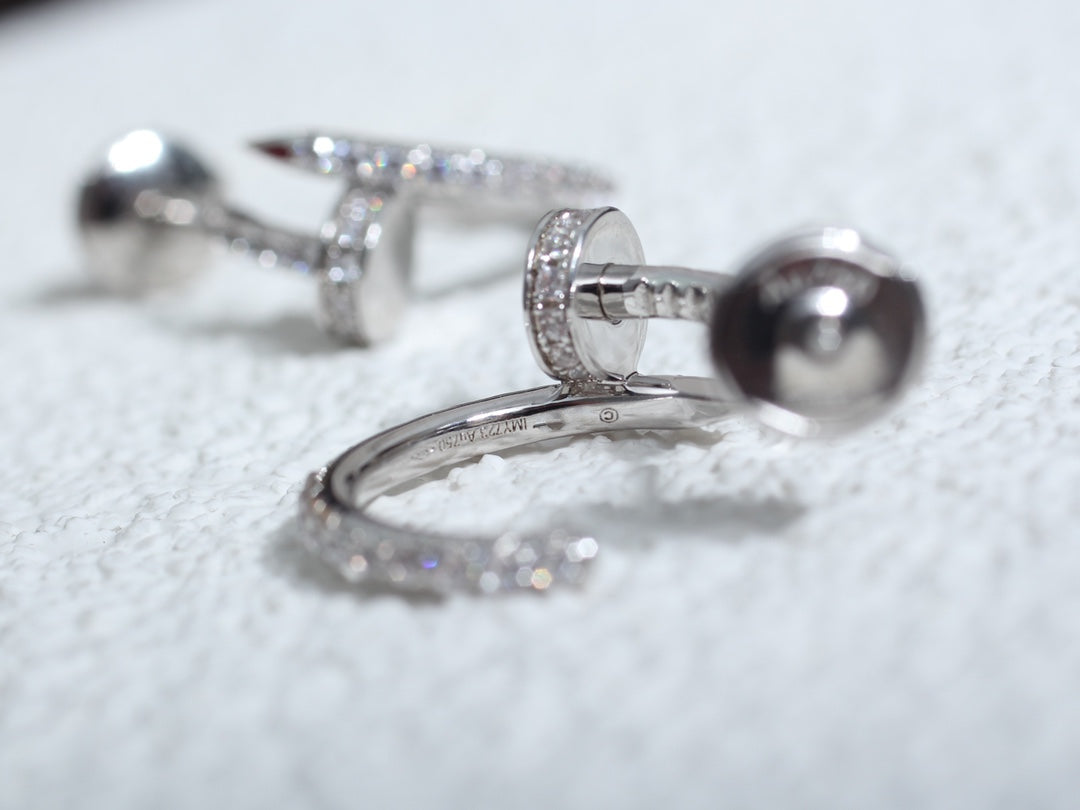[ELAN LUXE]JUSTE EARRINGS 12.75MM SILVER DIAMOND