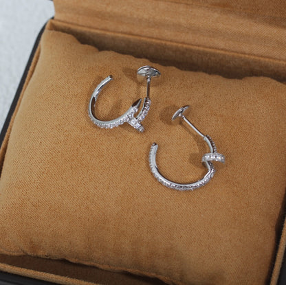 [ELAN LUXE]JUSTE EARRINGS 12.75MM SILVER DIAMOND