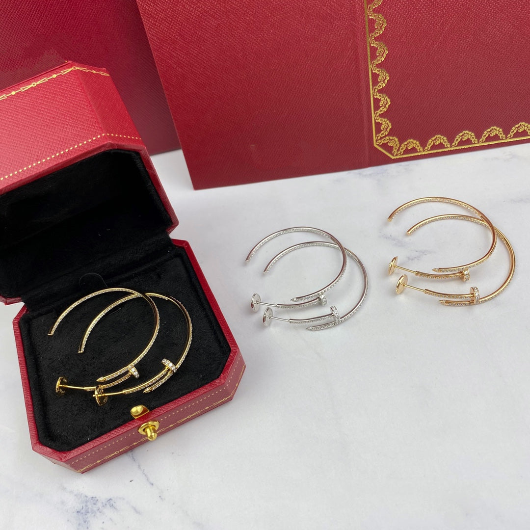 [ELAN LUXE]JUSTE EARRINGS FULL DIAMONDS 1.8MM