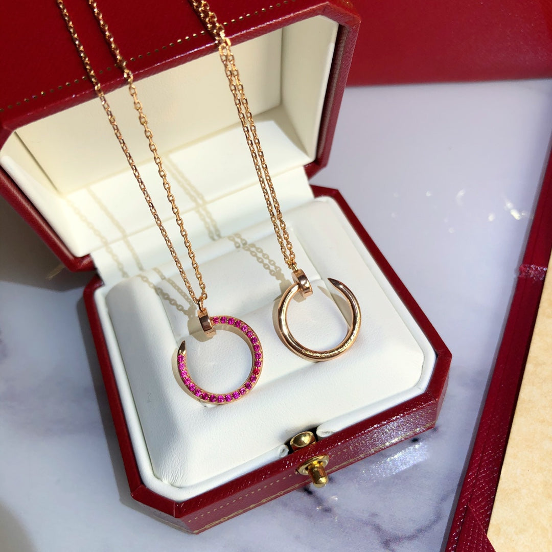 [ELAN LUXE]JUSTE NECKLACE GOLD RED DIAMONDS