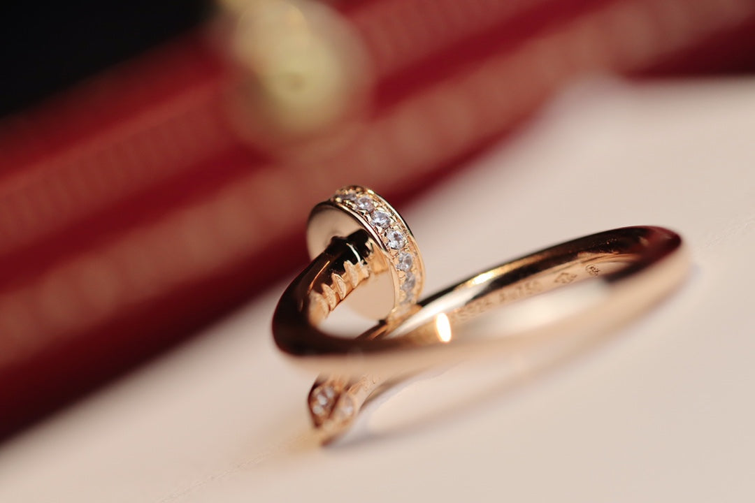[ELAN LUXE]JUSTE RING 2.65MM PINK GOLD DIAMOND