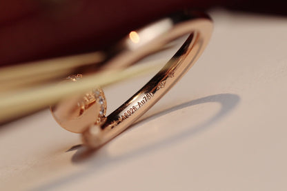 [ELAN LUXE]JUSTE RING 2.65MM PINK GOLD DIAMOND