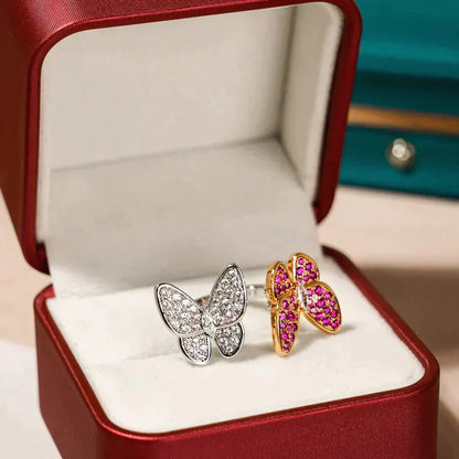 [ELAN LUXE]TWIN BUTTERFLY DIAMOND RING