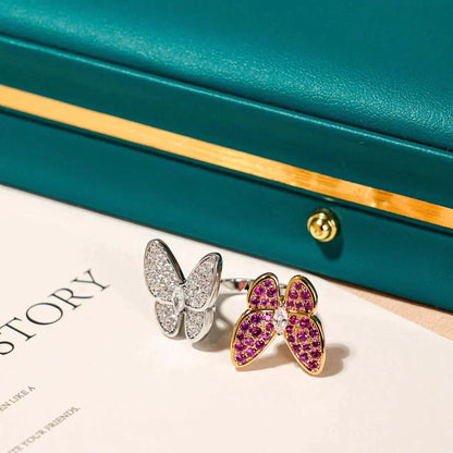 [ELAN LUXE]TWIN BUTTERFLY DIAMOND RING