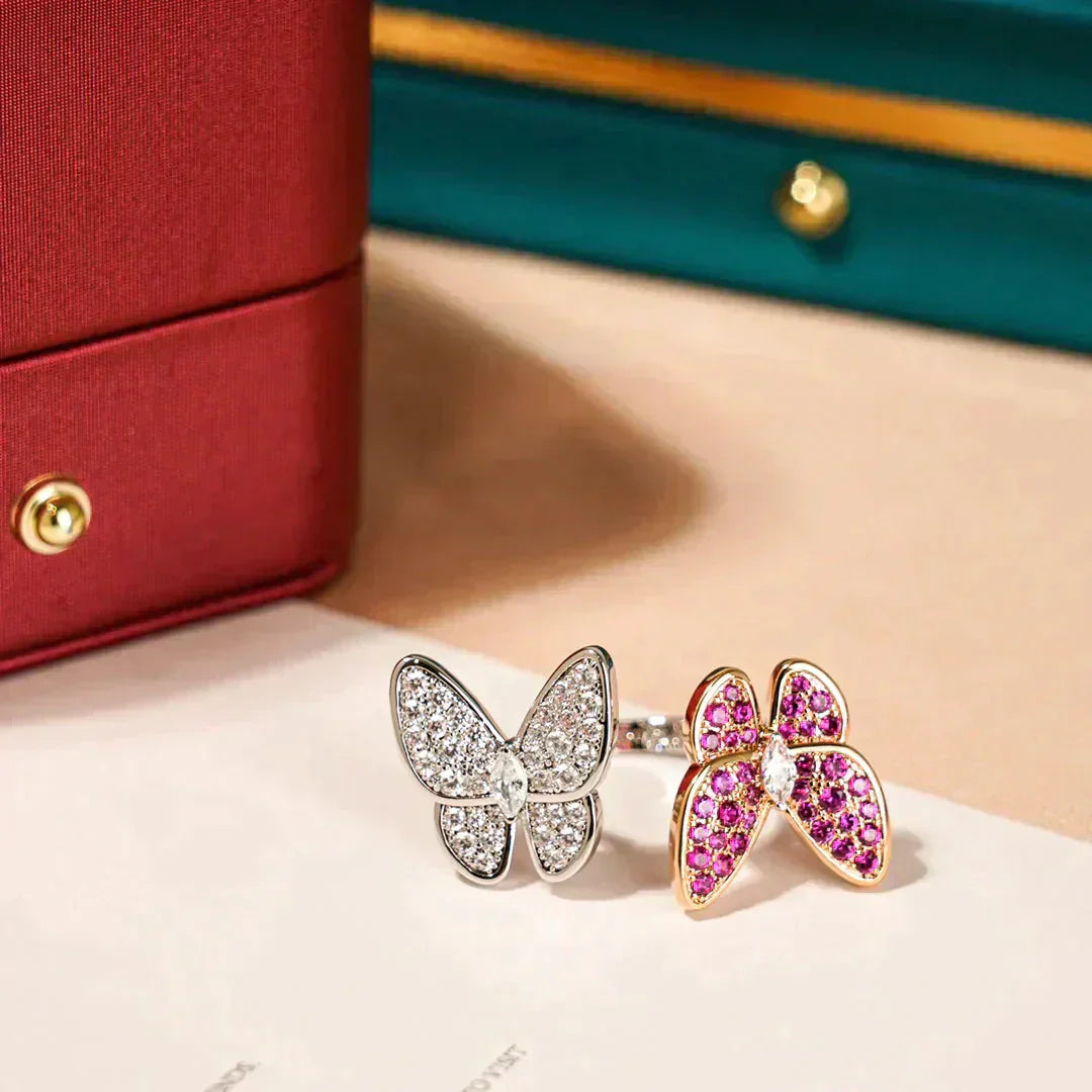 [ELAN LUXE]TWIN BUTTERFLY DIAMOND RING
