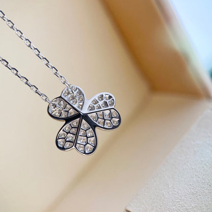 [ELAN LUXE]CLOVER DIAMOND NECKLACE SILVER