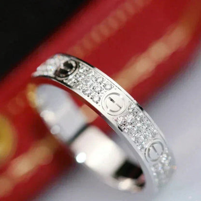 [ELAN LUXE]LOVE RING 4.0MM DIAMOND PAVED