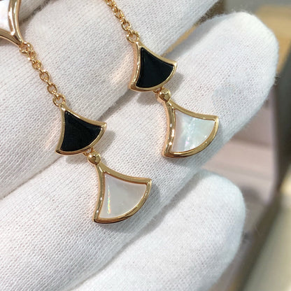 [ELAN LUXE]DREAM EARRINGS 3 MOTIFS ONYX MOP PINK GOLD