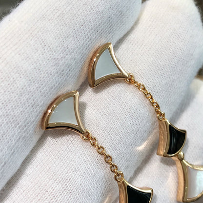 [ELAN LUXE]DREAM EARRINGS 3 MOTIFS ONYX MOP PINK GOLD