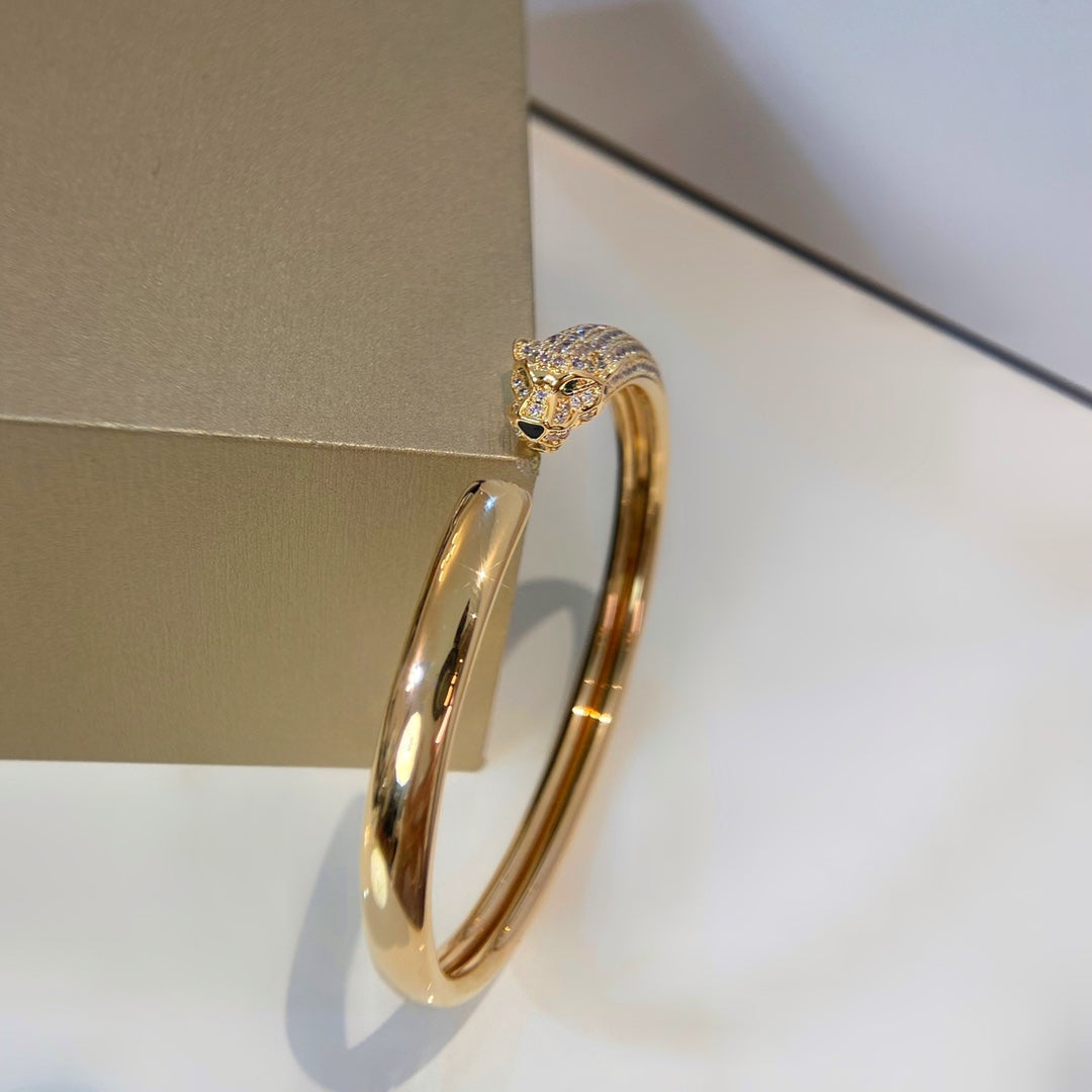 [ELAN LUXE]PANTHERE GOLD DIAMOND OPEN BRACELET