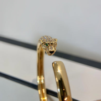 [ELAN LUXE]PANTHERE GOLD DIAMOND OPEN BRACELET