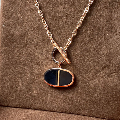 [ELAN LUXE]CHAINE VERSO BLACK CERAMIC NECKLACE