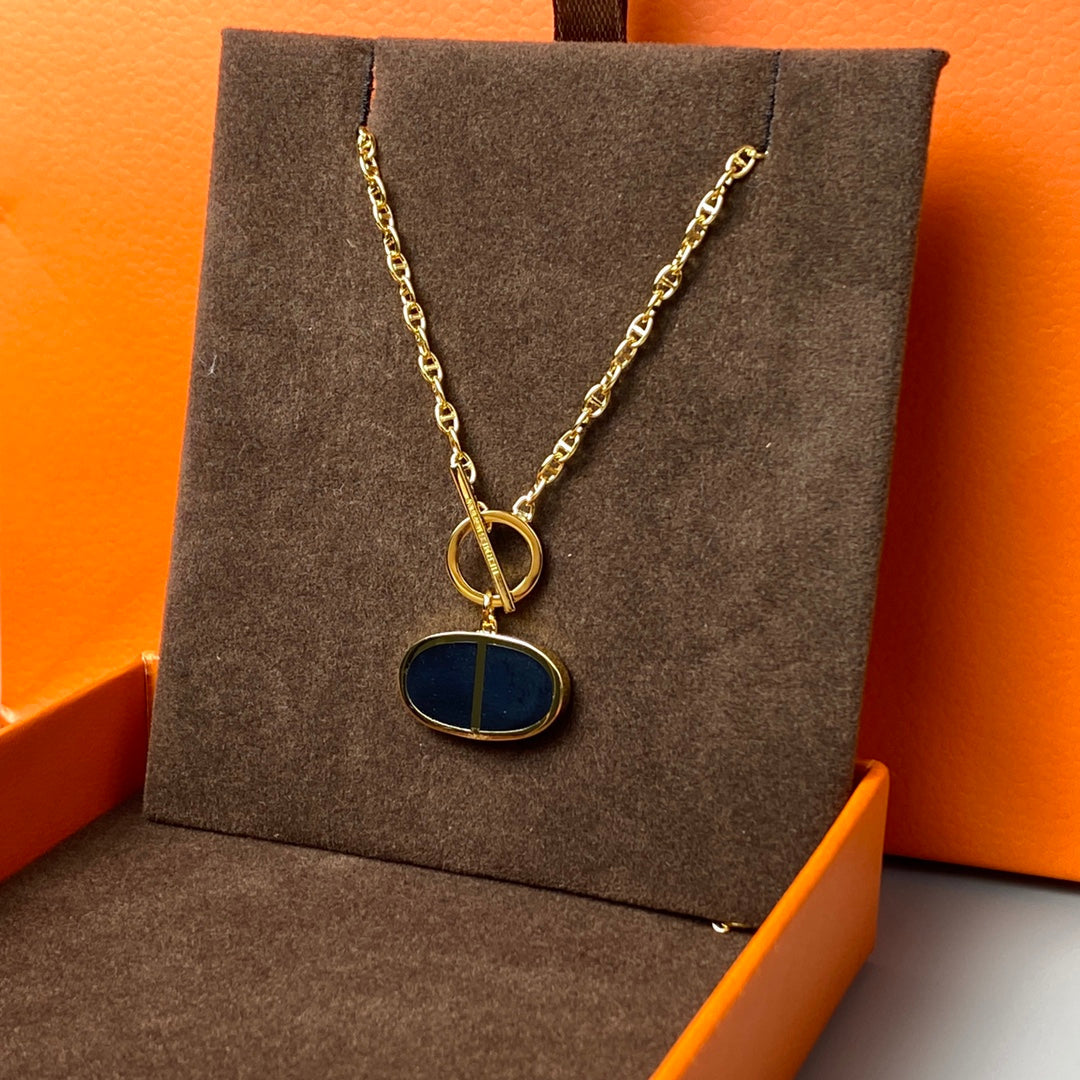 [ELAN LUXE]CHAINE VERSO BLACK CERAMIC NECKLACE