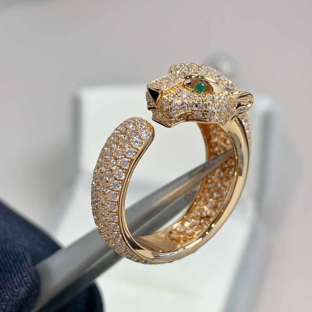 [ELAN LUXE]PANTHERE PINK GOLD DIAMOND RING
