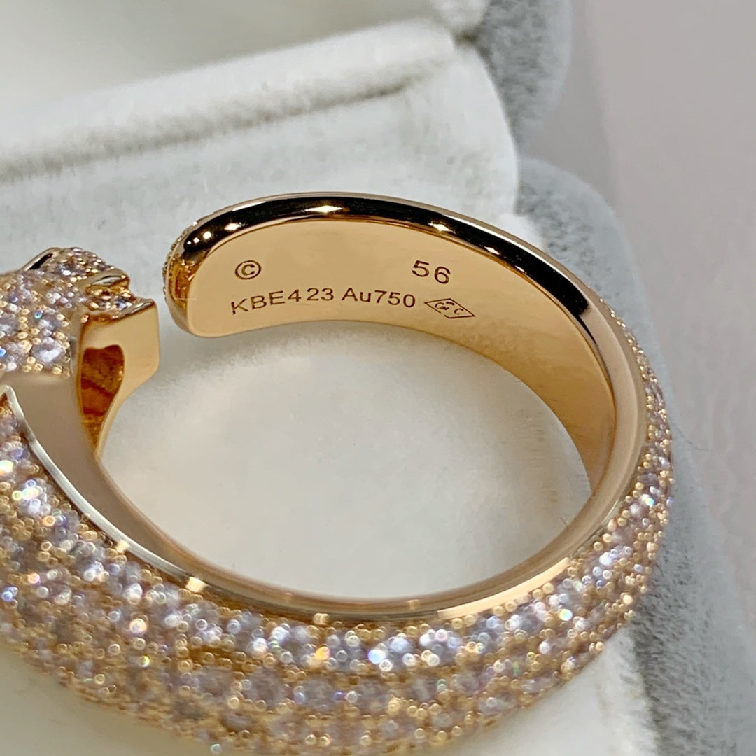 [ELAN LUXE]PANTHERE PINK GOLD DIAMOND RING