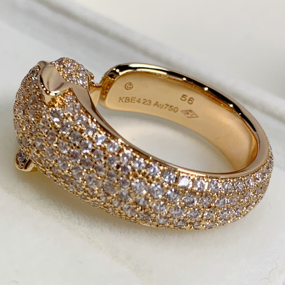 [ELAN LUXE]PANTHERE PINK GOLD DIAMOND RING