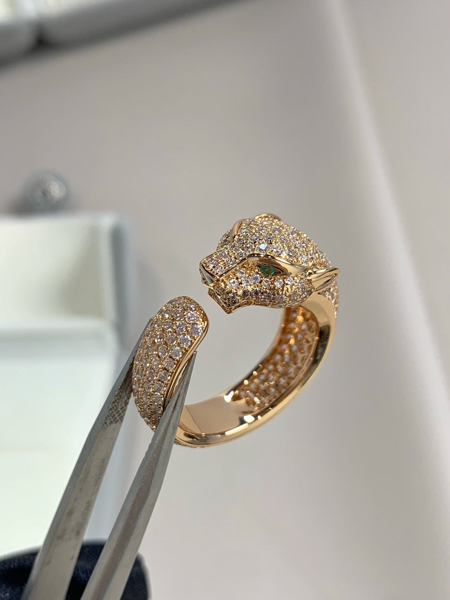 [ELAN LUXE]PANTHERE PINK GOLD DIAMOND RING