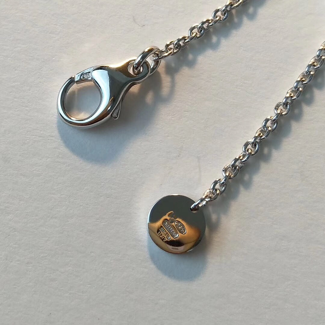[ELAN LUXE]ZERO 1 BLACK CERAMIC SILVER NECKLACE