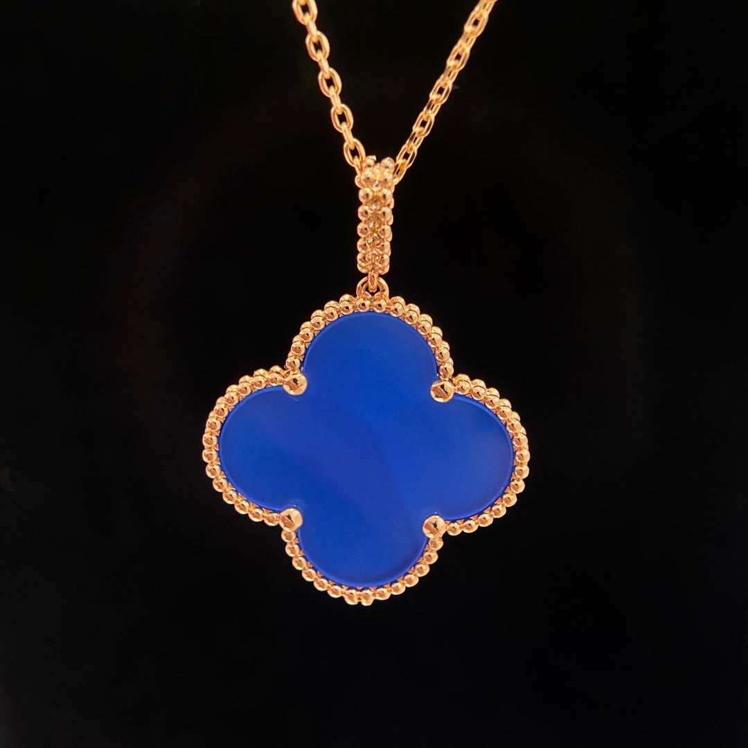 [ELAN LUXE]CLOVER 25MM NECKLACE TURQUOISE ROSE GOLD
