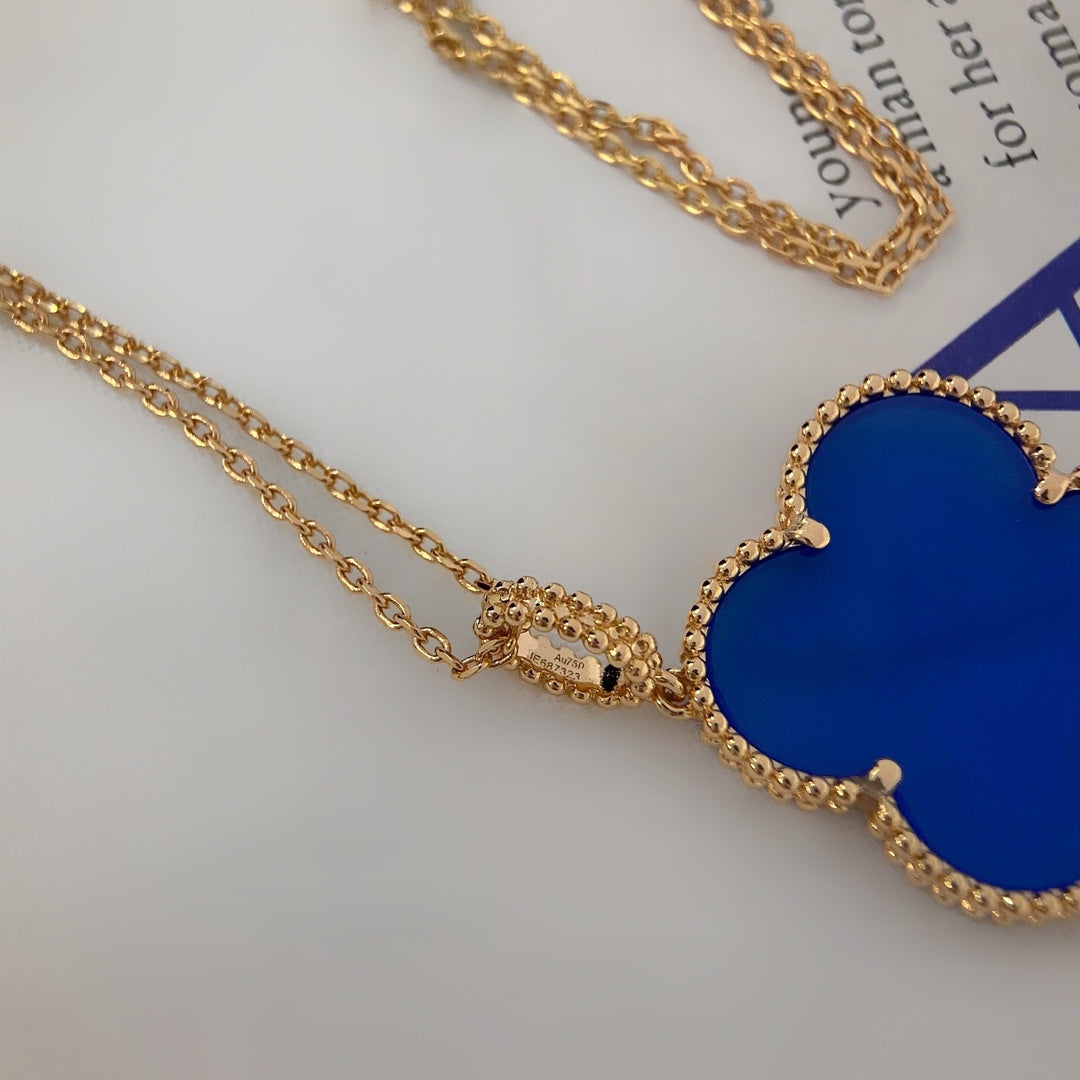 [ELAN LUXE]CLOVER 25MM NECKLACE TURQUOISE ROSE GOLD